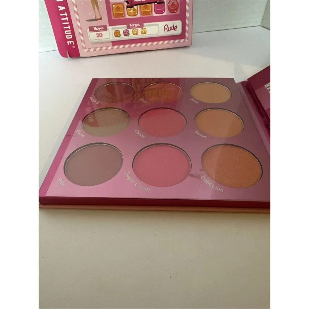 Rude Cosmetics ~ 9 Shade Blush Crush Blush‎ Palette ~ New~